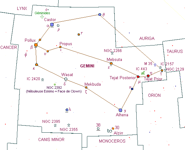 Constellation des Gémeaux.