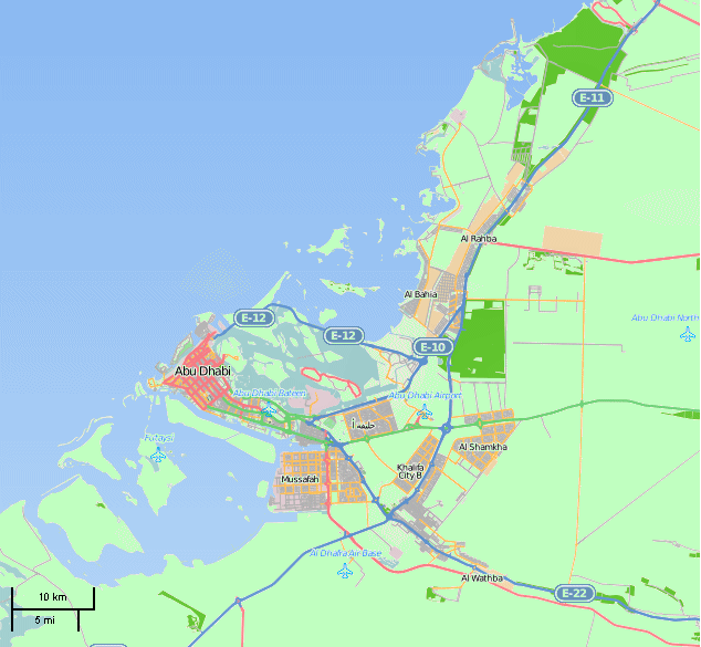 Plan d'Abu Dhabi.