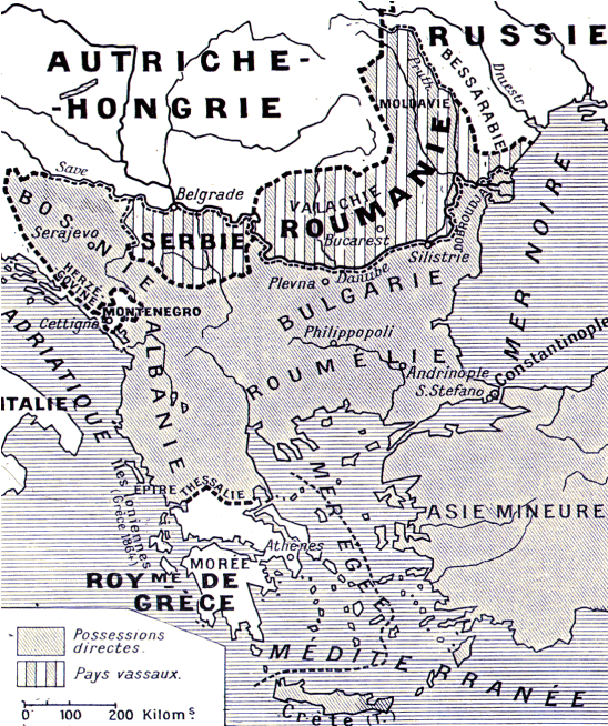 Les Balkans avant la guerre russo-turque (1877-1878).