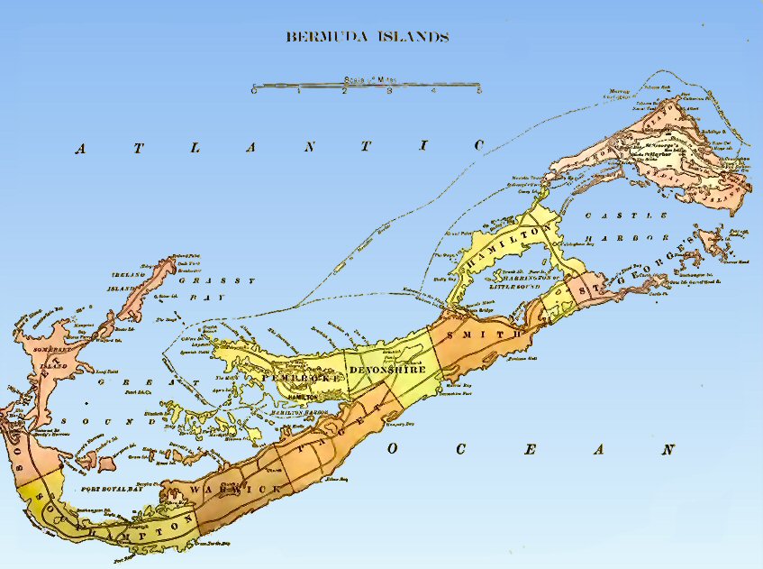Carte des Bermudes.