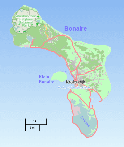 Carte de Bonaire.