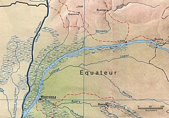 Carte du Congo moyen.