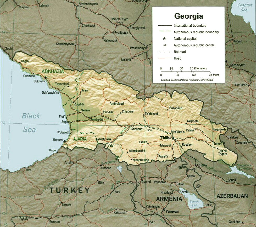 Carte de la Gorgie.