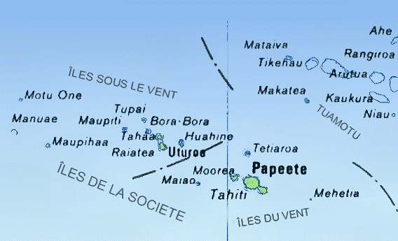Carte des Iles de la Société.