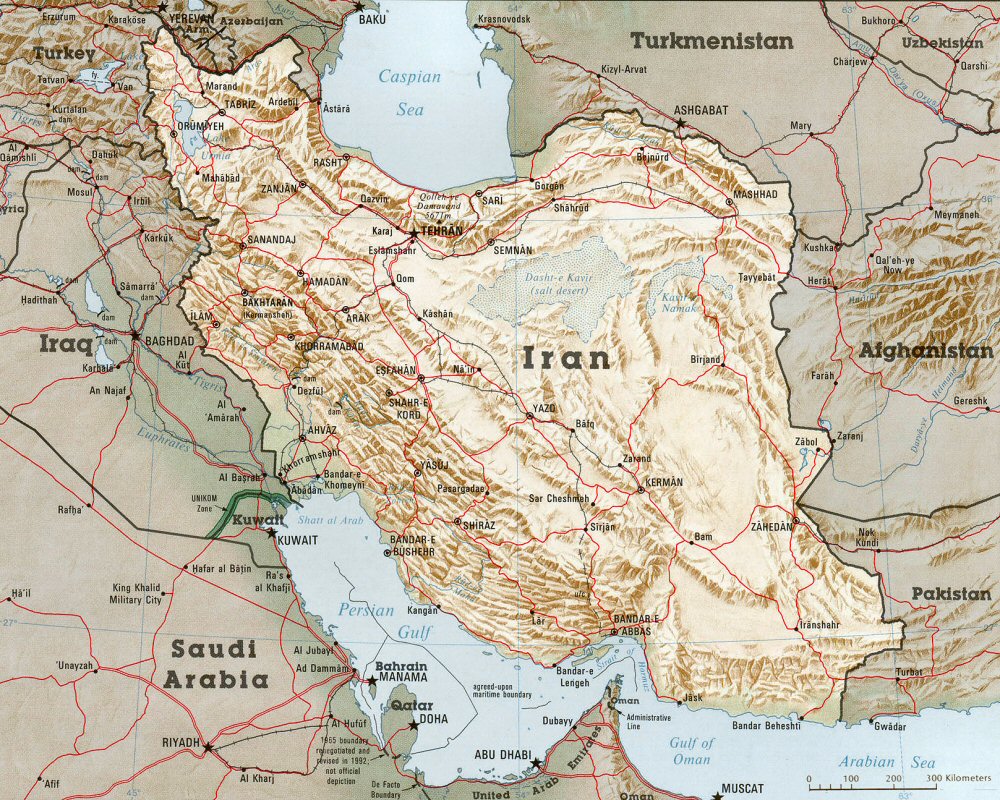 Carte de l'Iran.