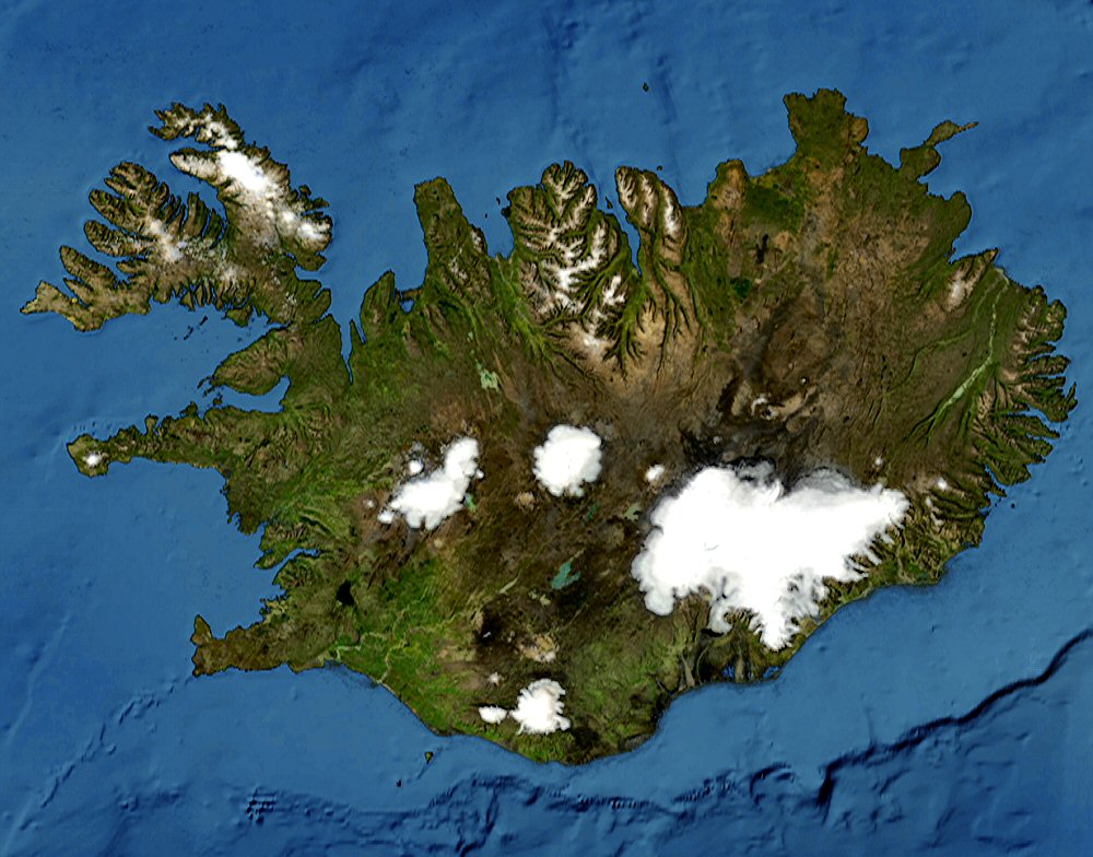 L'Islande vue depuis l'espace.