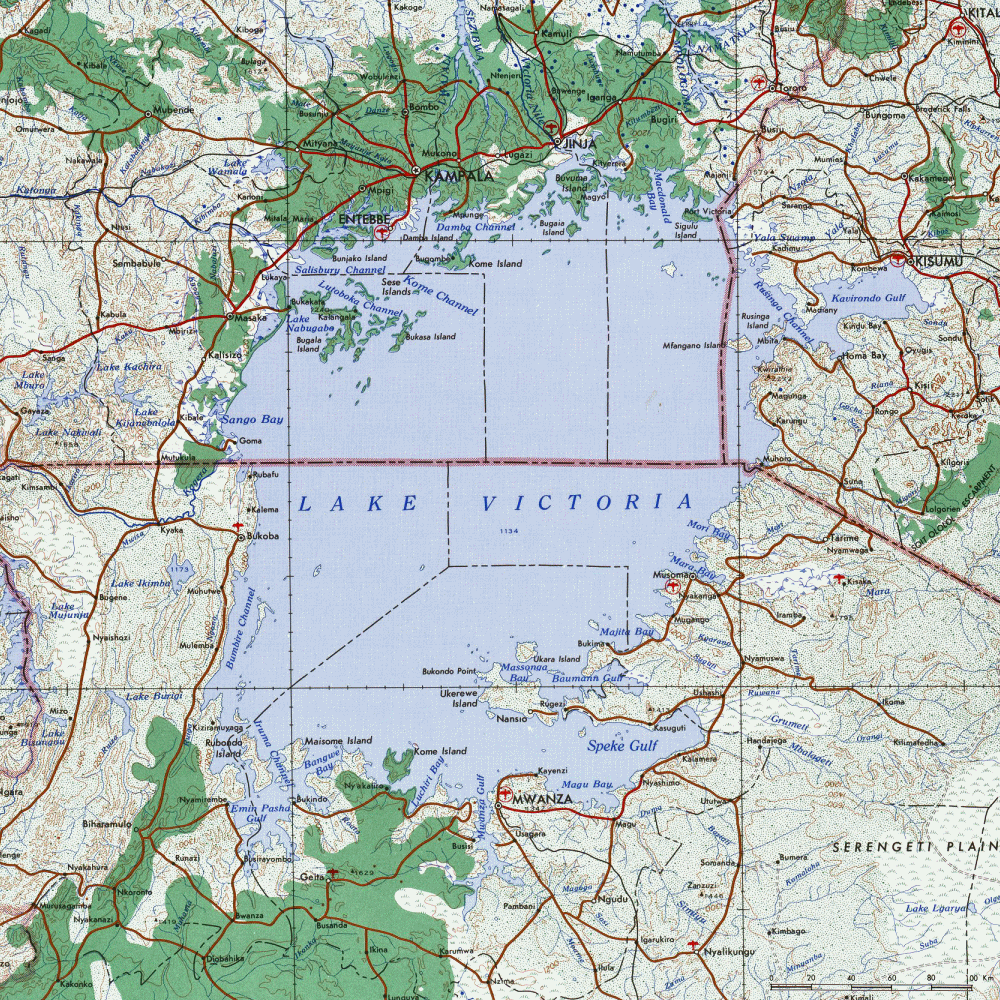 Carte du Lac Victoria.