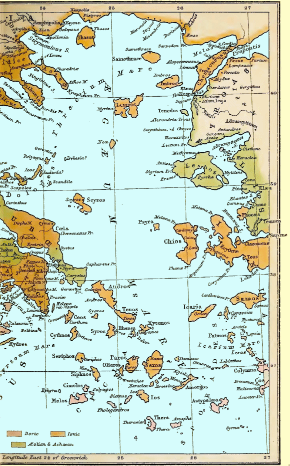 La Mer Egée pendant l'Antiquité.