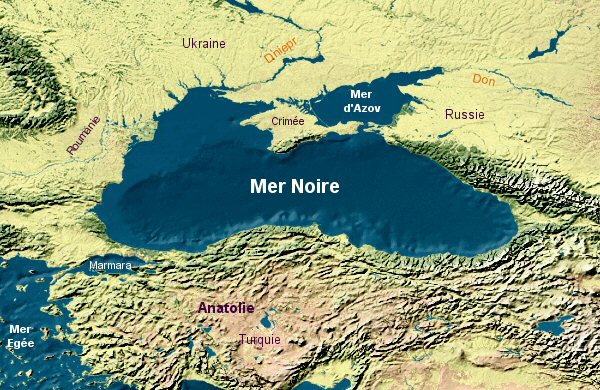 Carte de la Mer Noire.