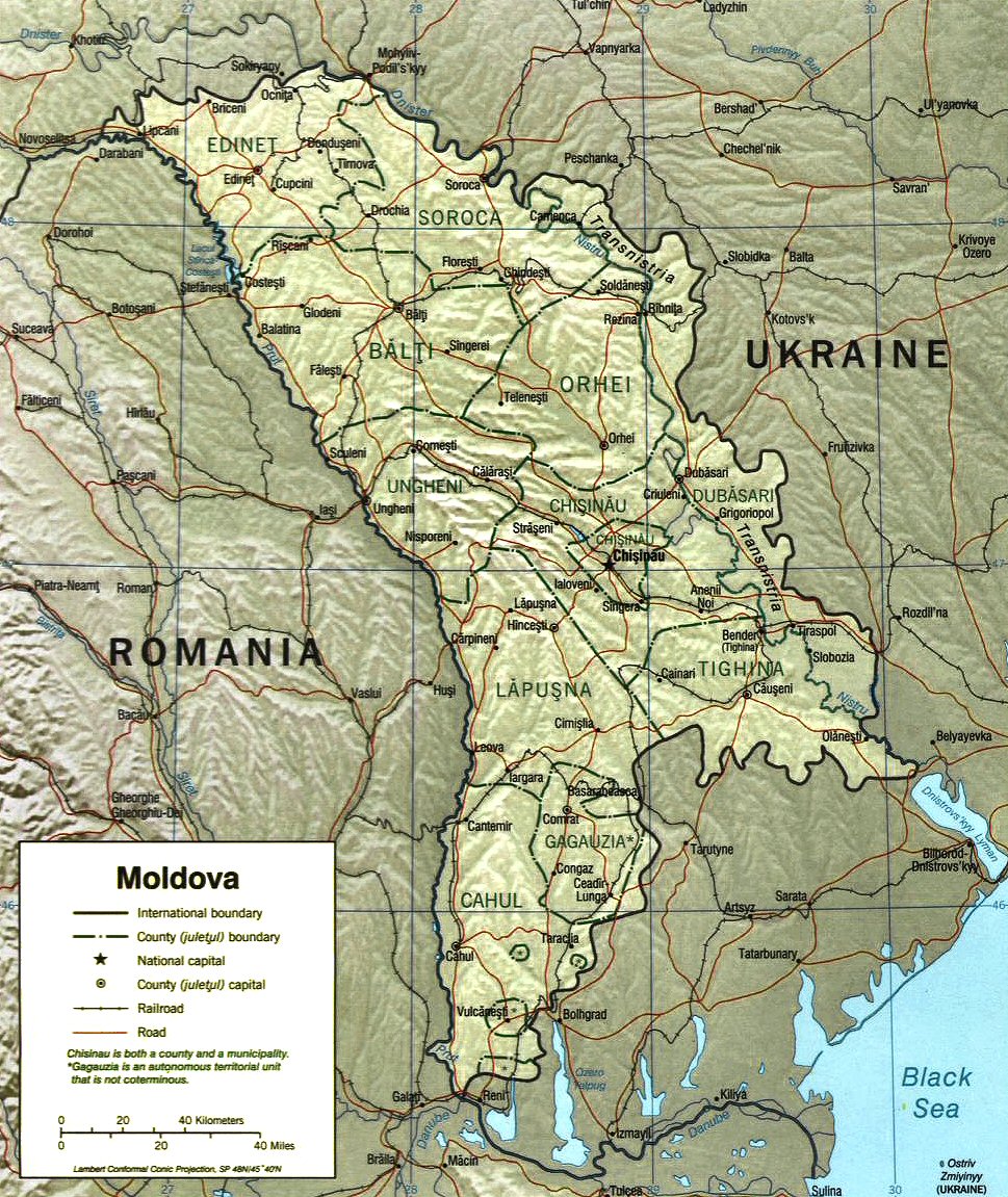Carte de la Moldavie.