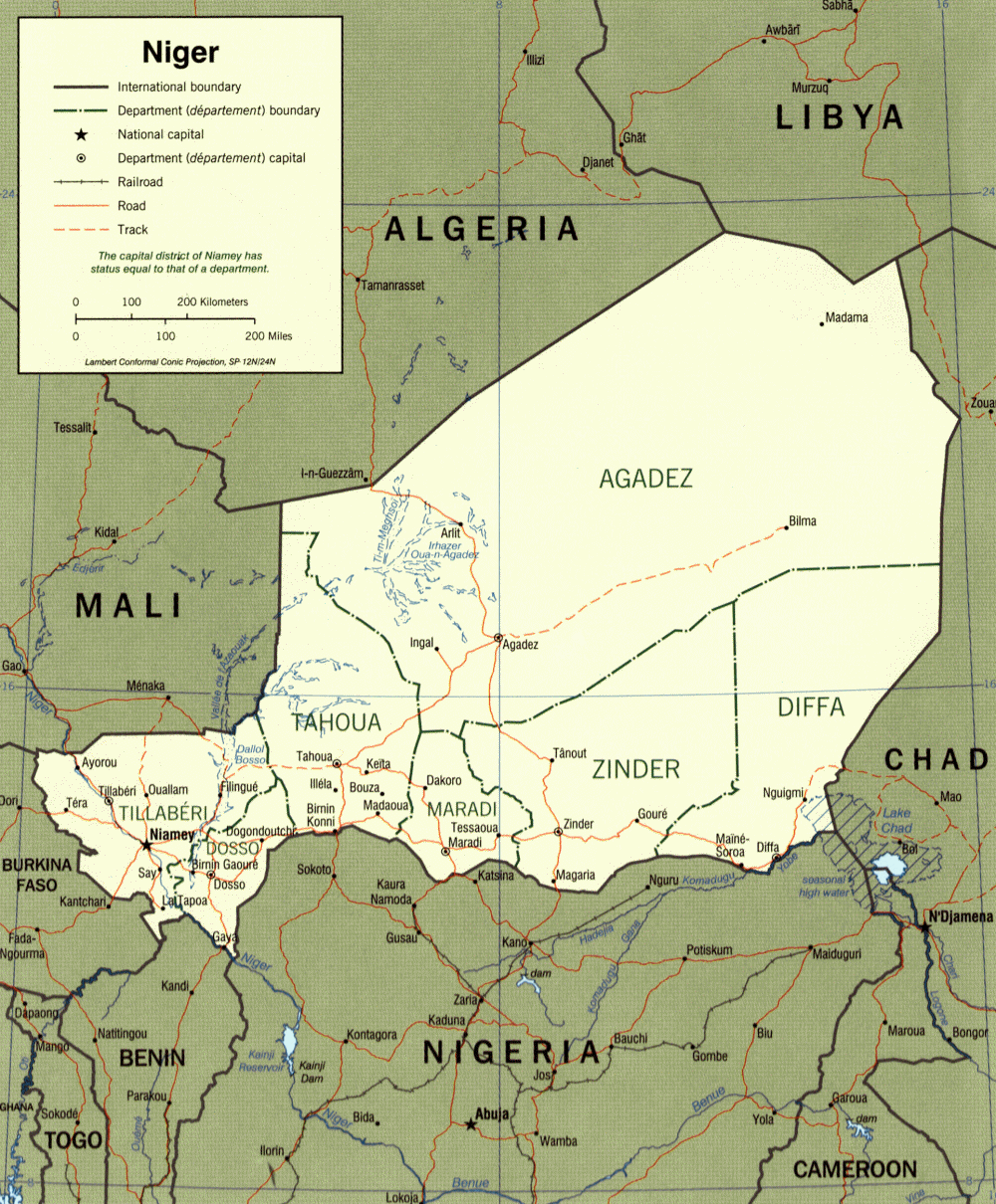 Carte du Niger.