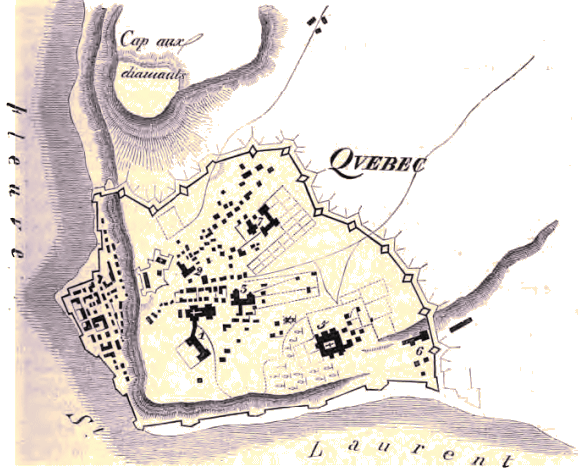 Plan de Qubec en 1680.