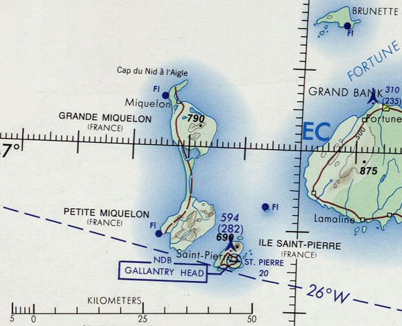 Carte de Saint-Pierre et Miquelon.