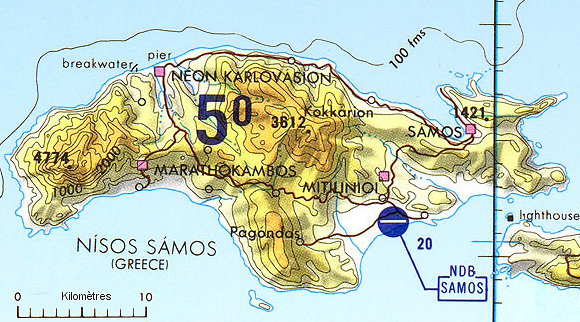 Carte de Samos.