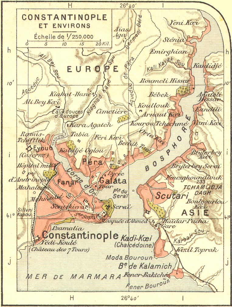 Plan de Constantinople et se ses environs.