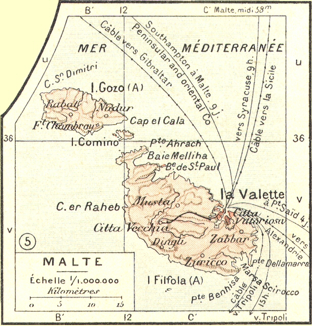 Carte de Malte.