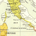 Carte de l'Italie avant la conqute romaine.