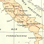Carte de l'Italie sous Auguste.