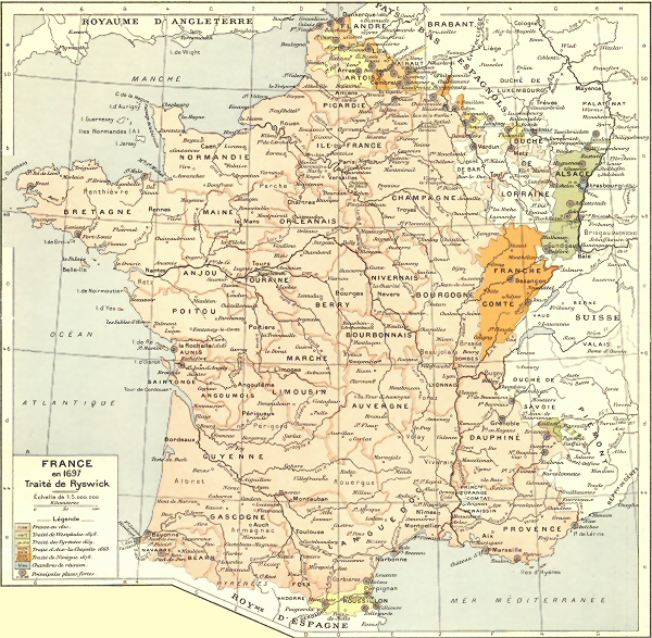 La France en 1697.
