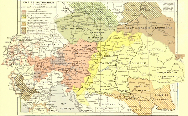 Empire autrichien au XVIIIe sicle.