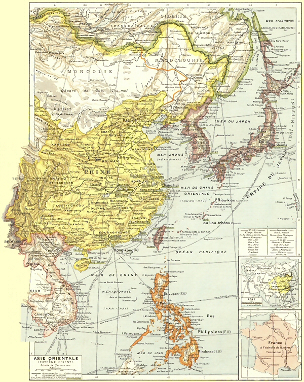 Carte de l'Extrme-Orient.