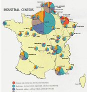 Régions industrielles de la France.