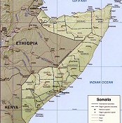 Topographie de la Somalie.