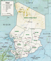Topographie du Tchad.