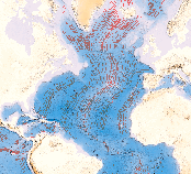 Atlantique Nord : Anomalies magnétiques.