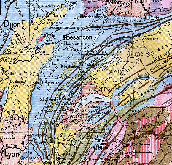 Carte du Jura (géologie).