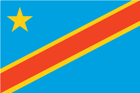 Drapeau de la Rpublique dmocratique du Congo.