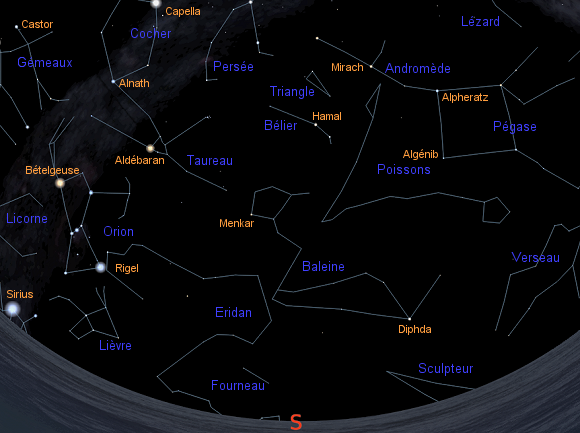 Constellations de dcembre (Sud).