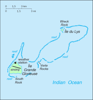 Carte des îles Glorieuses.