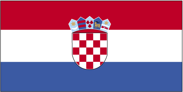 Drapeau de la Croatie.
