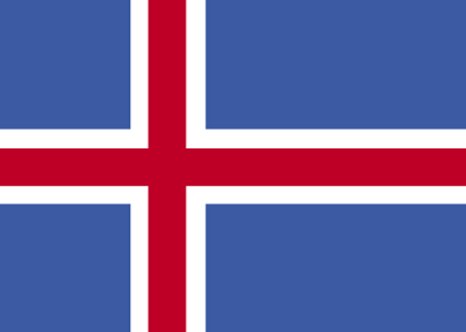 Drapeau de l'Islande.