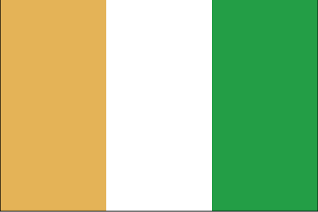 Drapeau de la Cte d'Ivoire.