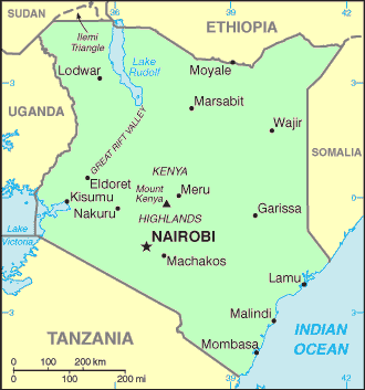 Carte du Kenya.