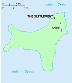 Carte de l'île Christmas.
