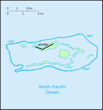Carte de l'atoll de Palmyra.