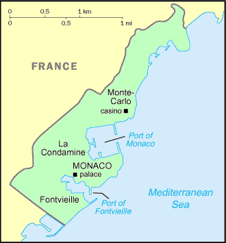 Carte de Monaco.