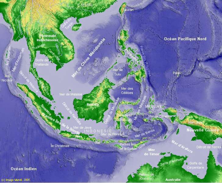 Carte de l'Asie du Sud-Est