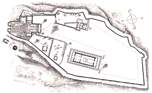 Plan de l'Acropole d'Athènes.
