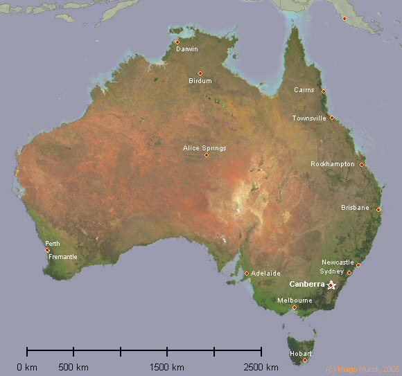 carte de l'Australie