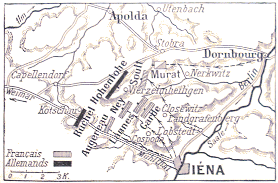 Plan de la Bataille d'Iéna.