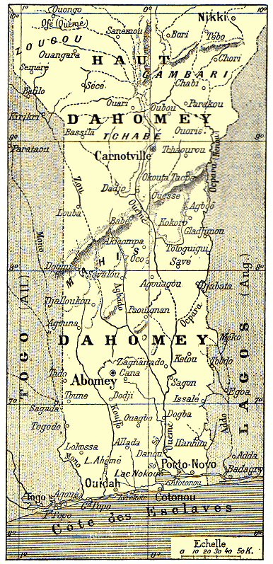 Carte du Dahomey.