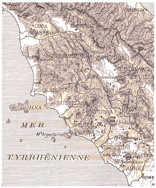 Carte de l'Etrurie.