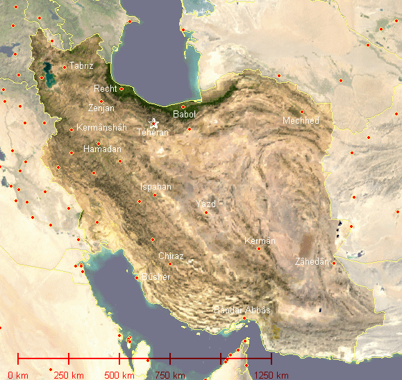 carte de l'Iran