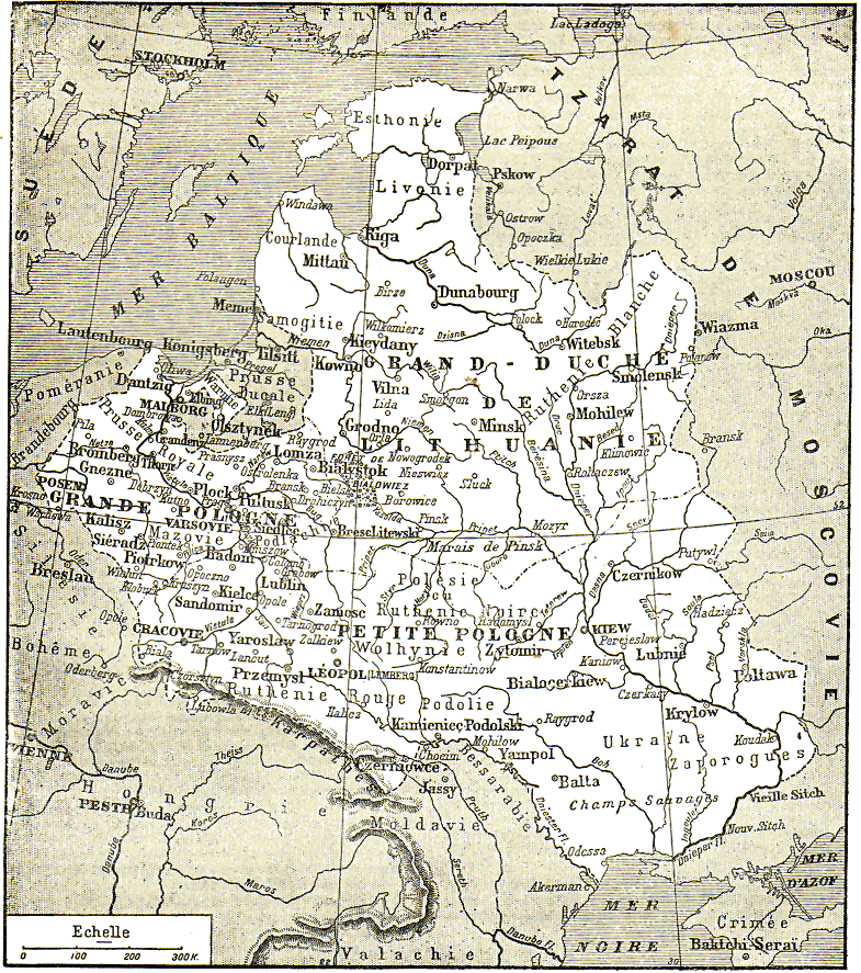 Carte deela Pologne au 17e siècle.