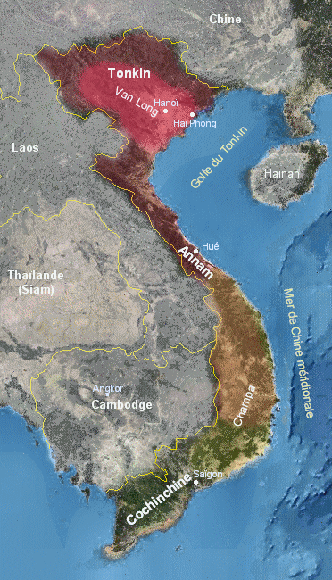 Carte du Vietnam.