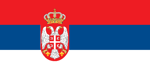 Drapeau de la Serbie.